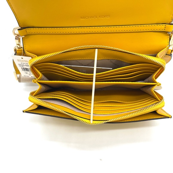 Michael Kors Large Zip Around Wallet Xbody Bag Leather - Picture 5 of 10